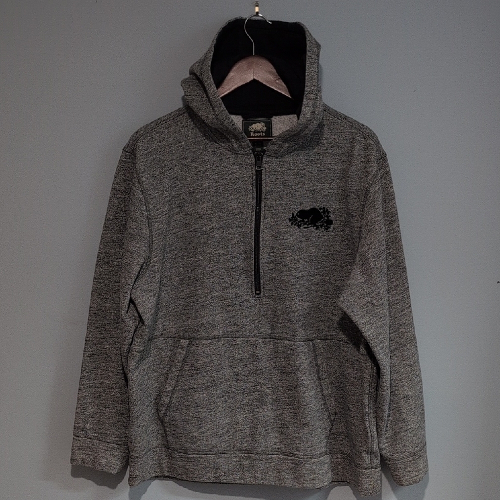 Roots Men's Gray Zip-Up Hoodie Sweater